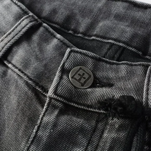 Ksubi Grey Distressed Skinny Jeans